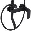 Rea Storm, set cadă de duș cu cap de ploaie și duș manual, negru mat, REA-P9532