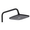 Rea Storm, set cadă de duș cu cap de ploaie și duș manual, negru mat, REA-P9532
