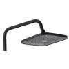 Rea Storm, set cadă/duș cu duș cu efect de ploaie și duș manual, negru mat, REA-P9533