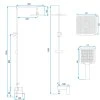 Rea Storm, set cadă/duș cu duș cu efect de ploaie și duș manual, negru mat, REA-P9533