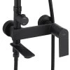 Rea Storm, set cadă/duș cu duș cu efect de ploaie și duș manual, negru mat, REA-P9533