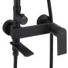 Rea Storm, set cadă/duș cu duș cu efect de ploaie și duș manual, negru mat, REA-P9533