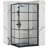 Rea Concept, cabină de duș 80x100 cm + cadă de duș albă Savoy, KPL-K1005