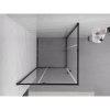 Mexen Exo, cabina de dus cu 2 aripi 70 x 70 cm, sticla transparenta 6 mm, profil negru, 8110-070-070-70-00