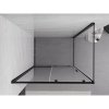 Mexen Exo, cabina de dus cu usa glisanta 135 x 70 cm, sticla transparenta 6 mm, profil negru, 8151-135-070-70-00