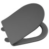Sapho, scaun de toaletă PACO, SLIM, Soft Close, Easy Take, covoraș gri, PCS1012GR