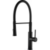 Kuchinox Shire, robinet de chiuvetă înalt cu pipă în formă de U h-499, negru mat, LAV-BQH_B78D