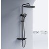 Rea Bari, set de duș cu cap și duș manual, negru mat, REA-P0891