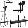 Rea Pedro, set de dus cu termostat, negru mat, REA-P0897