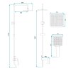Rea Storm, set de duș-cadă cu cap de duș cu efect de ploaie și duș manual, crom, REA-P4881