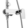 Rea Storm, set cadă/duș cu duș cu efect de ploaie și duș manual, crom, REA-P4882
