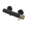 Sapho, baterie de duș de perete ULTRASAN, negru mat/auriu mat, UT011VBG