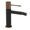 Sapho, baterie bideu SOLARIS pe soclu, negru/cupru mat, WD003PG