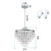 Toollight, plafoniera din cristal 3xE14 APP1621-3CP, auriu strălucitor, OSW-01595