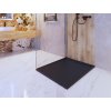 Erga Almac, cadă de duș SMC 100 x 80 x 3 cm, negru mat, ERG-GMA-AL-80100BK