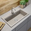 Gamma Advance, chiuvetă granit cu 1 compartiment 805x505x210 mm, bej, GMA-ZLE000116