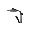 Gamma Cube, set de duș cu duș cu ploaie și duș manual, negru mat, GMA-BCEZN-BK