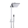 Gamma Cube, set de duș cu duș cu ploaie și duș manual, crom, GMA-BCEZNT-CH