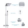 Gamma Cube, set de duș cu duș cu ploaie și duș manual, crom, GMA-BCEZNT-CH