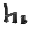 Gamma Caro Cuadro, baterie baie cu 3 orificii, negru mat, GMA-BCC3O-BK