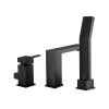 Gamma Caro Cuadro, baterie baie cu 3 orificii, negru mat, GMA-BCC3O-BK