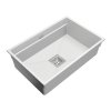 Gamma Decor 7050, chiuvetă granit cu 1 compartiment 700x470x220 mm, alb, GMA-ZLE000107