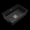 Gamma Decor 7050, chiuvetă granit cu 1 compartiment 700x470x220 mm, negru, GMA-ZLE000107