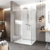 Mereo, cabină de duș cu pivot Novea, dreptunghi, ușă L/R și parte fixă, sticlă transparentă, MER-CK12933Z