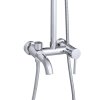 Gamma Roy, set de duș-cadă de perete cu baterie monocomandă, crom, GMA-BRYZN-CH