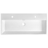 Sapho, lavoar ACVATIC, marmura turnata, 100x46cm, 2 gauri pentru robinet, alb, AT100-2