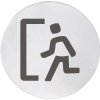 Sapho, semn „EXIT”, diametru 75mm, inox mat, XP128