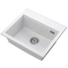 Gamma Modern 5055, chiuvetă granit cu 1 compartiment 560x500x210 mm, alb, GMA-ZM-55-WH