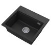 Gamma Modern 5055, chiuveta granit cu 1 compartiment 560x500x210 mm, negru, GMA-ZM-55-BK