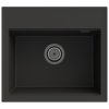 Gamma Modern 5055, chiuveta granit cu 1 compartiment 560x500x210 mm, negru, GMA-ZM-55-BK