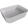 Polysan, lavoar pe blat BANERA SQUARE, marmura turnata, 50x36cm, alb, 14596