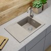 Gamma Design 7050, chiuvetă granit cu 1 compartiment 700x480x205 mm, bej, GMA-ZLE000126