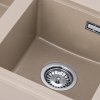 Gamma Modern 8020, chiuveta granit cu 2 compartimente 795x495x210 mm, bej, GMA-KAT00047
