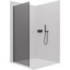 CERANO - Paravan de dus pentru usa Lantono L/R - 8 mm - negru mat, sticla grafit - 90x195 cm - fix dintr-o bucata, CER-CER-8050BD7246