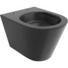 Mexen Rico, vas de toaletă suspendat 490x360x370 mm, Tornado fără margine, negru mat, 3372XX85T