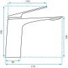 Rea Avalon, baterie lavoar h-160, cupru mat, REA-B5064