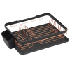 Kuchinox, scurgere de vase din oțel inoxidabil 433x320x105 mm, negru-aur roz, LAV-EKC_800A