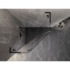 Mexen Lunar, colț de duș pentagonal L basculant spre stânga 90 x 90 cm, sticlă transparentă de 8 mm, profil negru, 831L-090L-090P-70-00-L