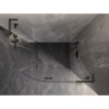 Mexen Lunar, L drept cabină de duș semicirculară 100 x 70 cm, sticlă transparentă de 8 mm, profil grafit, 833L-100P-070L-95-00