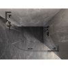 Mexen Lunar, L drept cabină de duș semicirculară 80 x 70 cm, sticlă transparentă de 8 mm, profil grafit periat, 833L-080P-070L-66-00