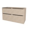 Mereo, Mereo Mailo, mobilier baie 121 cm, mâner negru, Multidecor, Light Rock Hickory, MER-CN593SBLRH1