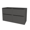 Mereo, Mereo Mailo, mobilier baie 121 cm, mâner negru, Multidecor, Gri Diamant, MER-CN593SBSEDD