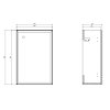 Cersanit Mille, mobilier WC suspendat sub lavoar 392x214x590 mm, alb mat, S1022-002