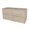 Mereo, Mereo Opto, mobilier de baie 121 cm, Multidecor, Alb deschis, Hickory, MER-CN993SLRH1