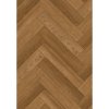 Pardoseală vinilică Mexen Overland Park Herringbone 570 x 95 mm LVT Dryback 2,5 mm cu canelură în V pe 4 laturi Jatoba F1487-0570-095-255-4V1-01
