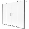 Mexen, Mexen Velar Duo paravan culisant pentru baie cu 2 aripi 200 x 150 cm, bruma, gri pistol periat - 896-200-000-32-66
